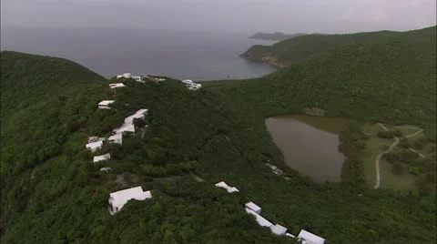 Arial shot of island Stock-Footage 22666512