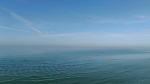 Arial shot of the ocean Stock Footage 101182644