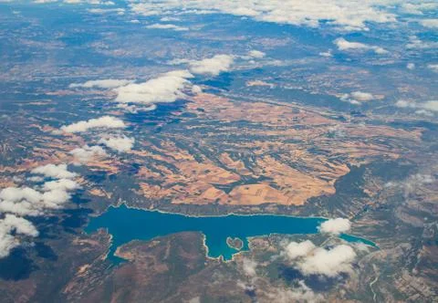 Arial shot from plane Stock Photos