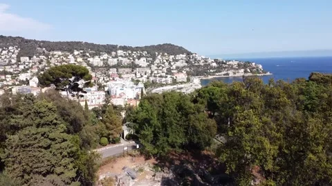 Arial shot of port of nice  Stock Footage 202130814