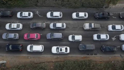 Arial Top Shot traffic Stock Footage 104046147