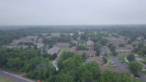 Arial of townhome overcast 스톡 동영상 91663988
