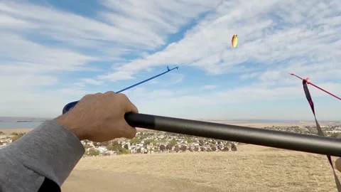 Arial tricks with a Prism Tantrum 220 kite Video stock 144460604