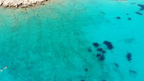 Arial view of bay in Bodrum Stock Footage 118794826