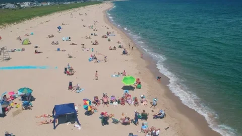 Arial View of beach Stock Footage