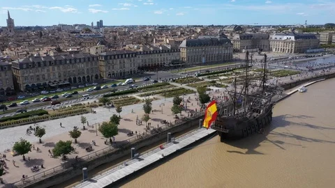 Arial view of Bordeaux Stock Footage 117966918