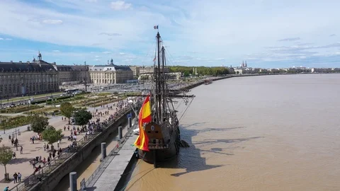 Arial view of Bordeaux Stock Footage 117966924