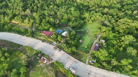 Arial View Camping Resort Stock Footage 277896868