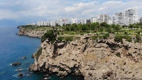 Arial view to City of Antalya Stock Footage 118794779