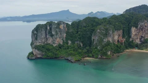 Arial view of a cliff Stock Footage 244637177