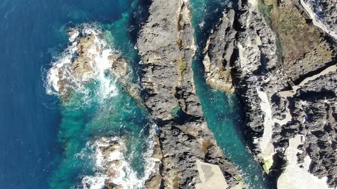 Arial View Of Cliffs And Atlantic Ocean Tenerife Spain Stock Footage 104405754