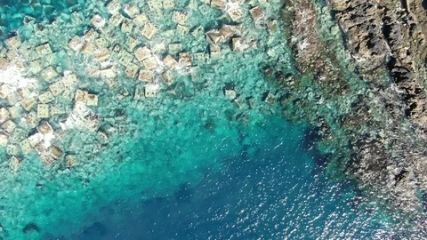 Arial View Of Cliffs And Atlantic Ocean Tenerife Spain Stock-Footage 104405897