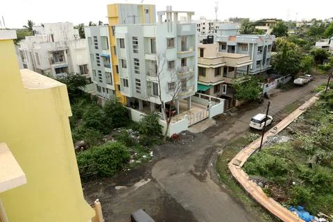 Arial view of a constructed building Stock Photos