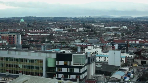 Arial view of Dublin Video stock 32750248