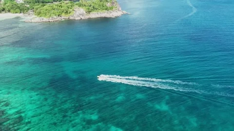 Arial View, Flight over they bay of Port Glaud, seychellen, Mahe, Port Glaud Stock Footage 340553906