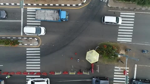ARIAL VIEW OF GADOK INTERSECTION, PUNCAK, BOGOR, INDONESIA Video stock 160185413