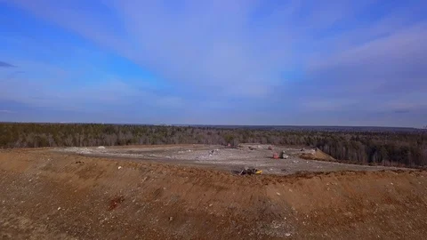 Arial View of Garbage Dumping Site 動画素材 125463191
