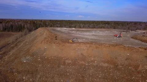 Arial View of Garbage Dumping Site 動画素材 125482848
