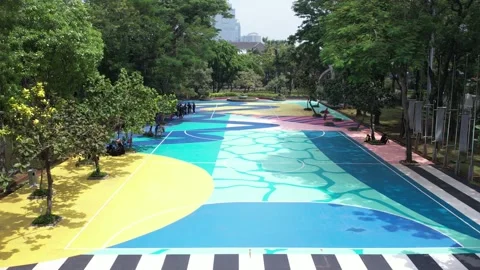 ARIAL VIEW OF MENTENG PARK Video stock 232293134