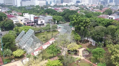 ARIAL VIEW OF MENTENG PARK Stock Footage 232482625