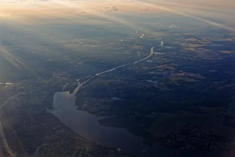 Arial view of the Moscow  Stock Photos
