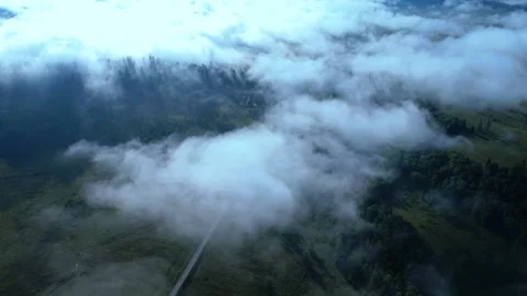 Arial view of the mountains with cloud Stock Footage 252436370