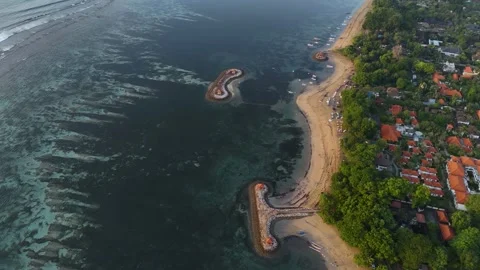Arial view od Sanur bay, Bali, Indonesia 動画素材 320816696