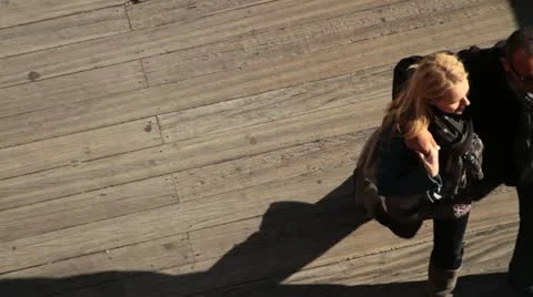 Arial View of Pedestrians Stock-Footage 12518626