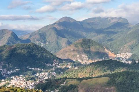 Arial view from Petropolis, Rio de Janeiro, Brazil Stock Photos