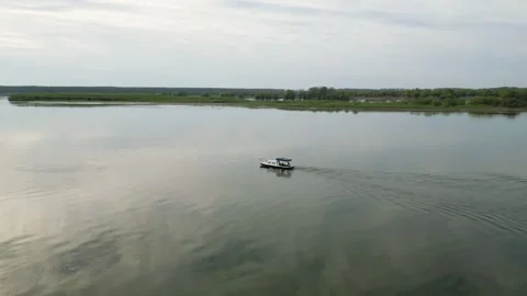 Arial view of river Danube Stock Footage 290456131