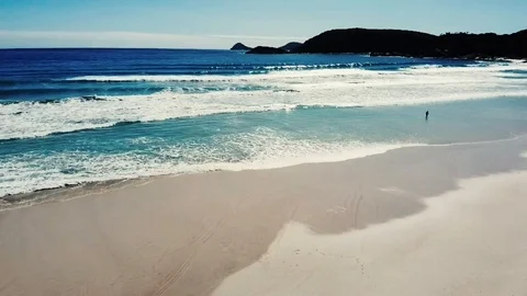 Arial view of a sea beach Stock Footage 124612488
