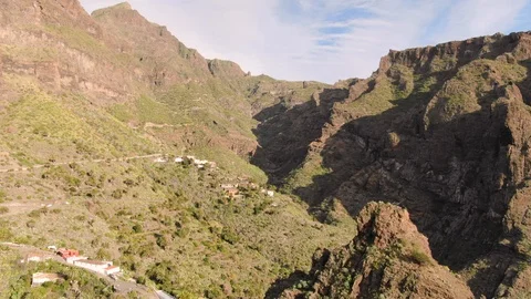 Arial View Small Villages Mount Teide Tenerife Spain Stock Footage 104402774