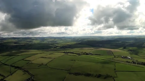 Arial of welsh countryside 库存影片 25984755