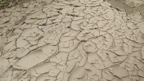 Arid area Without living things and plant, Crack dried soil in drought, Stock Footage 154189605