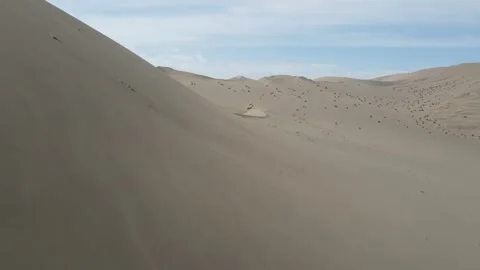 The arid desert landscape of China's vast northwest. Stock Footage 340246265