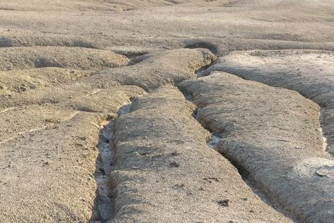 Arid Landscape with Mud Rivers Stock Photos