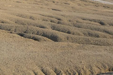 Arid Landscape with Mud Rivers Stock Photos