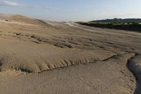 Arid Landscape with Mud Rivers Stock Photos