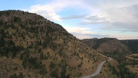 Arid Mountain Road Stock Footage 69180766