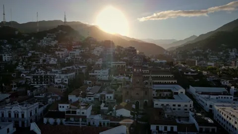 Ariel Church View Stock Footage 147693579