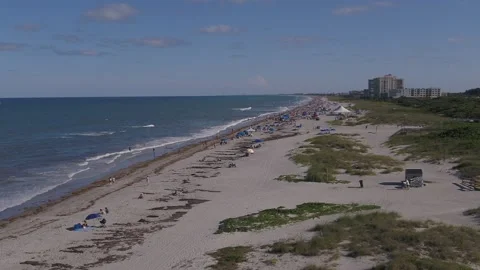 Ariel Shot of Cocoa Beach Stock Footage