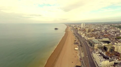 Ariel view of Brighton 4K Stock Footage 50547628
