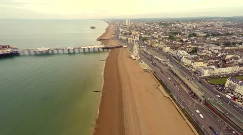 Ariel view of Brighton 4K Stock Footage 50547645