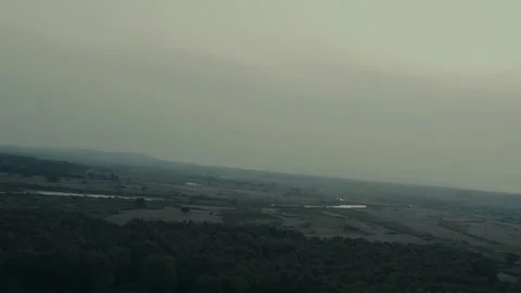 Ariel view of a forest with river Stock Footage 132828415