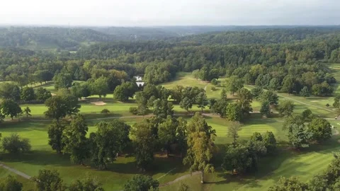 Ariel View of Golf Course in Mountains Stock-Footage 231249411