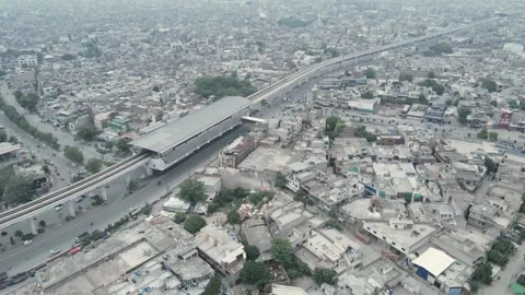 Ariel view of Lahore city Stock Footage 201327754