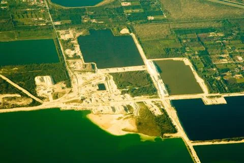 Ariel view of miami Stock Photos