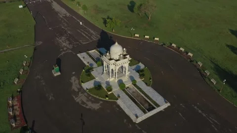 Ariel view of miniature monument Stock Footage 133005262