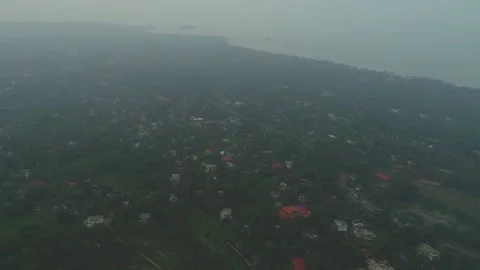 Ariel view of Muzhappilangad beach Stock Footage 154884359