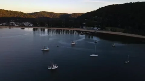 Ariel view-Patonga Beach-Cetnral Coast-4K Stock Footage 246261449